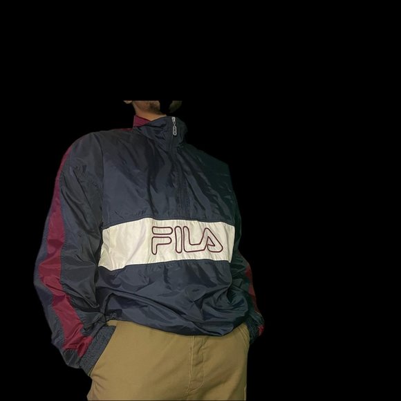 vintage Fila synthetic Pull Over with logo embroidery - Picture 3 of 3